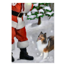 Die Shetlandinseln-Schäferhund Sheltie Weihnachtsg Visitenkarten