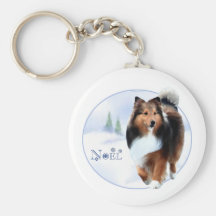 Die Shetlandinseln-Schäferhund-Weihnachten Keychai Schlüsselbänder