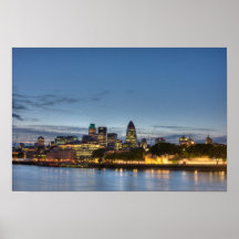 Die Stadt von London nachts Plakatdruck