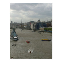 Die Themse in London England Postkarte