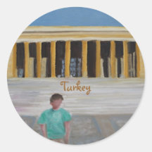 Die Türkei Runder Aufkleber