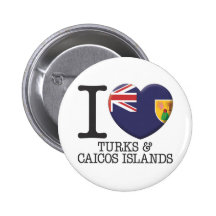 Die Turks- und Caicosinseln Anstecknadelbuttons