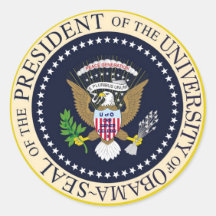 Die Universität von Obamapräsidentendichtung Aufkleber