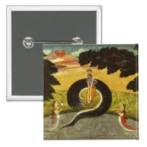 Die Unterordnung von Kaliya, Basohli, Pahari Anstecknadel