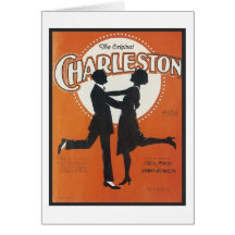 Die ursprüngliche Charleston Vintage Songbook-Abde Grußkarte