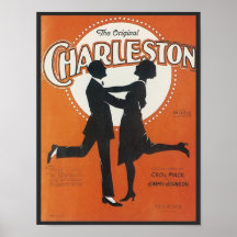 Die ursprüngliche Charleston Vintage Songbook-Abde Plakatdruck