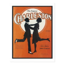 Die ursprüngliche Charleston Vintage Songbook-Abde Postkarte