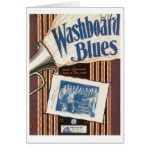Die Waschbrett-BluesVintage Songbook-Abdeckung Karten