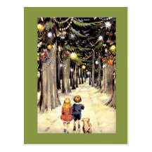 Die Weg-unten Weihnachtsalten Zeiten Postkarten