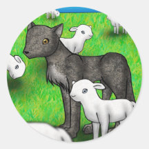 "Die Wolf-und das Lamm-" Aufkleber