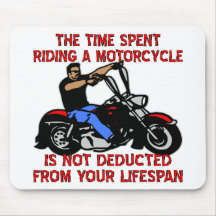 Die Zeit, die verbracht wird, ein Motorrad reiten, Mousepad