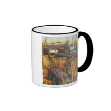Diese alte LKW-Kaffeetasse