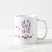 Diese Krabbe benötigt das schwermütige Kaffee-Gefü Haferl