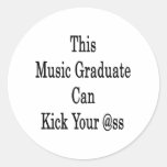 Dieser Musik-Absolvent kann Ihren Esel treten Runde Sticker