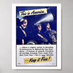 Dieses ist Amerika behalten es frei! Plakate