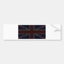 digital Flag (Union Jack) Bumper Sticker