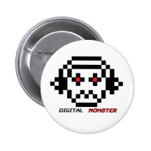 Digital-Monster-Knopf Anstecknadelbutton