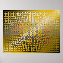 Digital OP-Kunst Sphäroidmagnetismus Posterdrucke