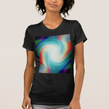 Digital-Radialfarbunschärfe-Glühen-Kunst-schönes D Shirts