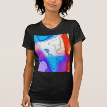 Digital-Radialfarbunschärfe-Glühen-Kunst-schönes D Tshirt