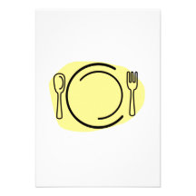 Dinner Plate Personalized Invite