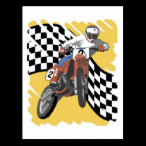 Dirtbike Laufen postkarten