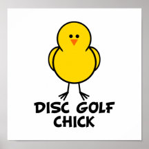Disc-Golf-Küken Plakatdruck