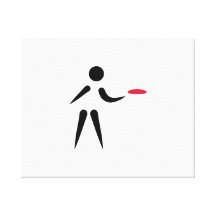Disc golf player canvas print