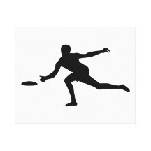 Disc golf player canvas print