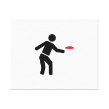Disc golf player canvas prints