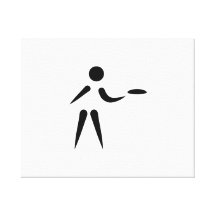 Disc golf player canvas prints