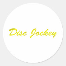 Disc-Jockey Runde Sticker