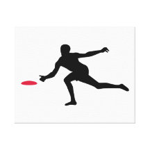 Discgolf player canvas prints