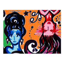 Disco-Geisha-Postkarte 1