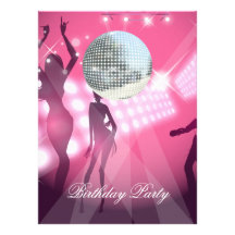 Disco-Retro Geburtstags-Party Einladung