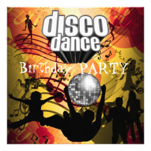 Disco-Tanz-Geburtstags-Party Retro Personalisierte Ankündigung