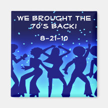 Disco-Themasiebziger jahre Gastgeschenk-Magnet-And