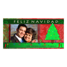 DIY Feliz Navidad personalisierte Foto-Karte Individuelle Photo Karte