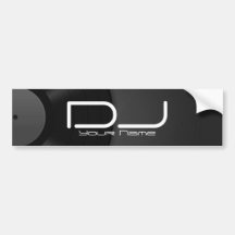 DJ-Autoaufkleber mit Vinylhintergrund