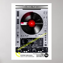 DJ bearbeiten maschinell Posterdruck