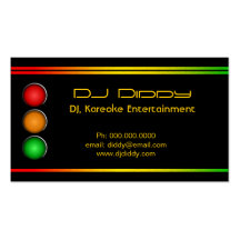 DJ-Reggae-Ampel-Gewohnheits-Visitenkarte