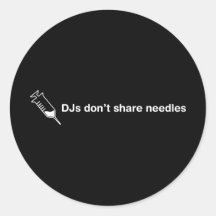 DJs teilen nicht Nadeln Runde Sticker