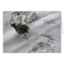 Dobermann-Feiertags-Glücks-Feiertags-Gruß-Karte