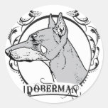 Dobermann-T-Shirt Stickers