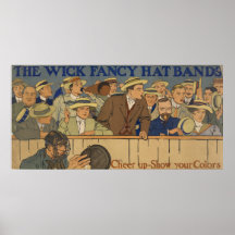 Docht-extravaganter Hut versieht Anzeige-Plakat mi