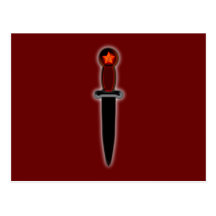Dolch dagger athame schwarz black postkarten