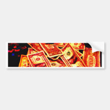 Dollah Dollah berechnet Orange Autosticker