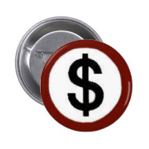 Dollarzeichenknopf Anstecknadelbutton
