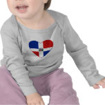 Dominikanische Republik-Flaggen-Herz-T-Shirt