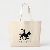 Don Quichote y Rocinante Leinentasche
